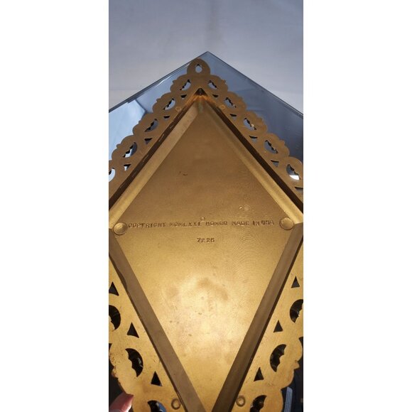 Vintage Homco Wall Vase Gold Diamond Shaped Art Plaques #7225 - Picture 5 of 7